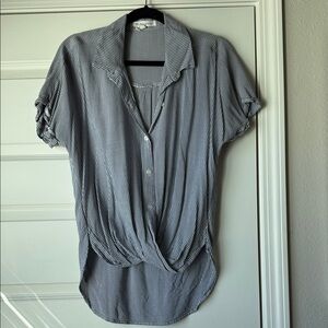 BCBGeneration Blue and White Women's Top